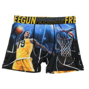 Boxer Bleu/Jaune Homme Freegun Basketball pas cher