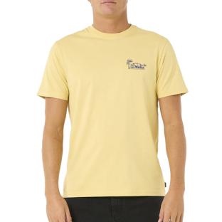 T-Shirt Jaune Homme Rip Curl Keep Trucking vue 0