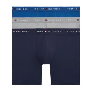 X3 Boxers Bleu/Gris/Marine Homme Tommy Hilfiger Brief vue 0