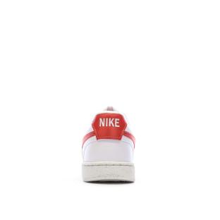 Baskets Blanches/Rouge Femme Nike Court Vision vue 3