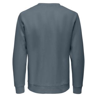 Sweat Bleu Grisé Homme Only & Sons Chase vue 2
