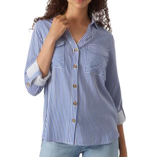 Chemise Bleu/Blanc Femme Vero Moda Bumpy vue 0