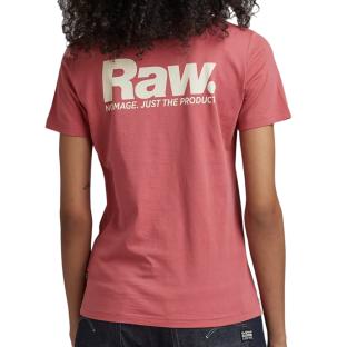 T-shirt Rose Femme G-Star Raw Nysid vue 2