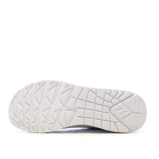 Baskets Blanc/Turquoise Femme Skechers Uno vue 5