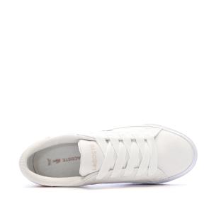 Baskets Blanches/Roses Femme Lacoste Ziane Platform vue 0