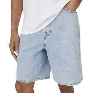 Short Bleu Homme Only & Sons Fade pas cher
