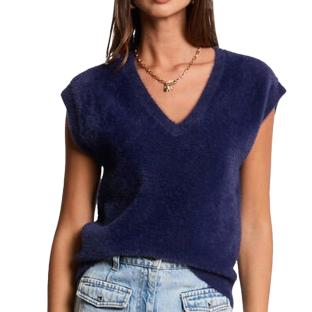 Pull Sans manches Marine Femme Morgan Cathy pas cher