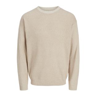 Pull Beige Homme Jack & Jones Neck Oxford pas cher