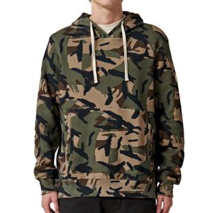 Sweat à Capuche Imprimé Camouflage Homme Globe Burly pas cher