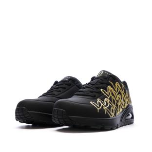 Baskets Noir/Doré Femme Skechers Heart vue 6