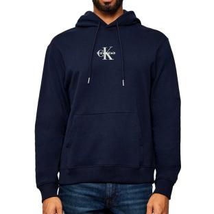 Sweat à Capuche Marine Homme Calvin Klein Jeans 350 terry Micro [68f8d67d749b7] pas cher