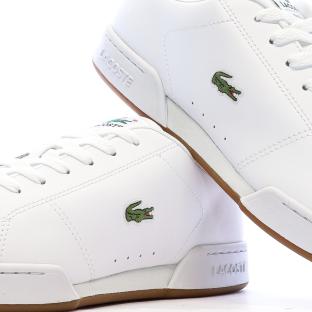Baskets Blanches/Vertes Homme Lacoste Carnaby Cup vue 0