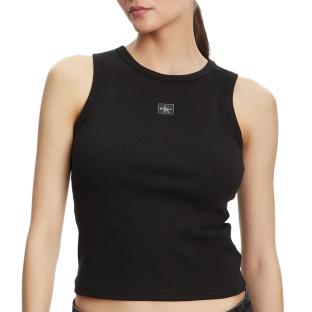 Débardeur Noir Femme Calvin Klein Jeans A Woven Label pas cher