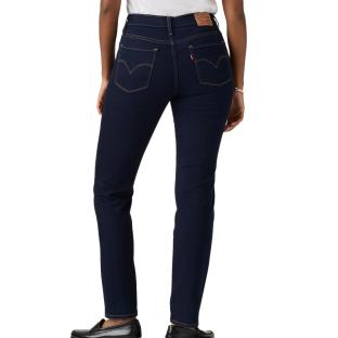 Jean 314 Bleu Brut Femme Levi's Shaping Straight Dark Indi vue 2