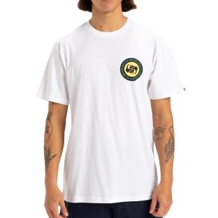 T-shirt Blanc Homme Quiksilver Circle Back pas cher