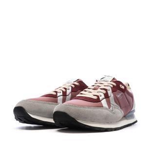 Baskets Bordeaux/Gris Femme Pepe jeans Marlon vue 0