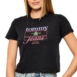 T-Shirt Noir Femme Tommy Hilfiger DW0DW21533 vue 0