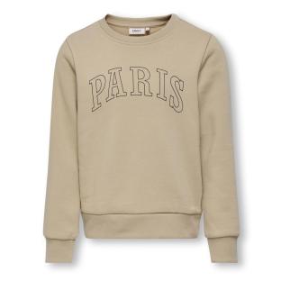Sweat Beige Fille Kids ONLY Koglinna City pas cher