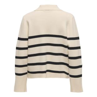 Pull Ecru/Noir Femme Only Monica vue 2