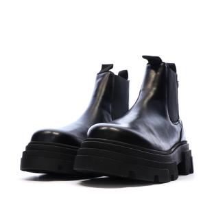 Bottines Noires Femme Tommy Hilfiger Combat Leather Low vue 6