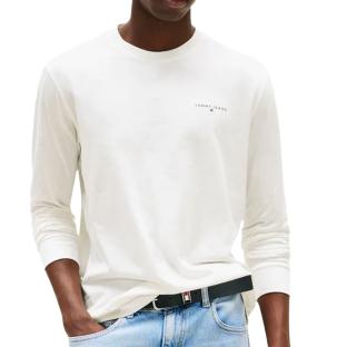 T-Shirt Manches Longues Blanc Homme Tommy Hilfiger Chest pas cher