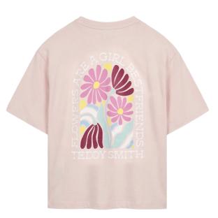 T-Shirt Rose Femme Teddy Smith Flowa vue 0