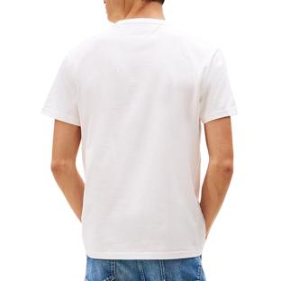 T-Shirt Blanc Homme Tommy Hilfiger Reg Linear vue 2