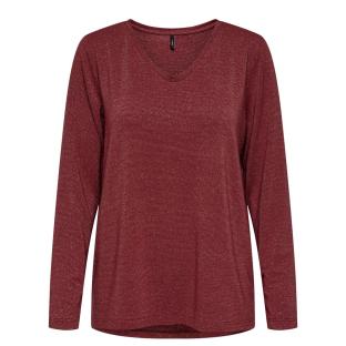 T-shirt Bordeaux Femme Only Harly ML pas cher