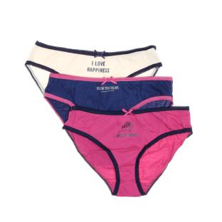Lot x3 Culottes Bleu/Beige/Fuchsia Femme Simply Me vue 0