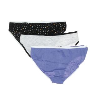 Lot x3 Culottes Gris/Noir/Bleu Femme Simply Me vue 0