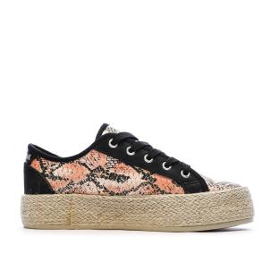 Baskets Noir/Rose Femme Chattawak Paco vue 0