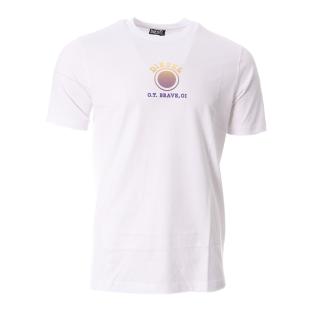 T-shirt Blanc Homme Diesel Maglietta A16850 pas cher