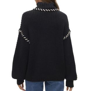 Pull en Maille Noir Femme Vero Moda Cream vue 0