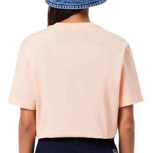 Camiseta naranja claro para mujer de Lacoste TF7215 ver 0