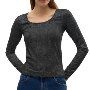 T-shirt Manches Longues Gris Foncé Femme Vero Moda Cora vue 0