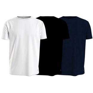 Lot x3 T-shirt Noir/Blanc/Marine Homme Tommy Hilfiger Stretch pas cher