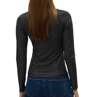 T-shirt Manches Longues Gris Foncé Femme Vero Moda Cora vue 0