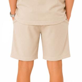 Short Beige Garçon Paname Brothers Poly Texture vue 0