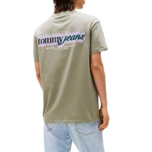 T-shirt Vert Homme Tommy Hilfiger Tjm Reg Blur Script vue 0