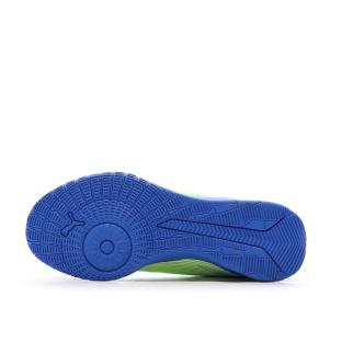 Chaussures de futsal Jaune Fluo/Bleu Garçon Puma Ultra 5 Play vue 5