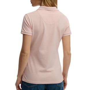 Superdry Heritage Slim Fit Women’s Pink Polo Shirt Photo of the Espace des Marques %store% store - view of %key%