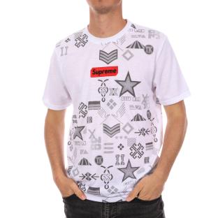 T-shirt Blanc Homme Supreme Grip Smoke pas cher