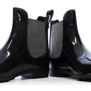 Bottine de Pluie Noir/Argenté Femme Les Tropéziennes Rainboo vue 7