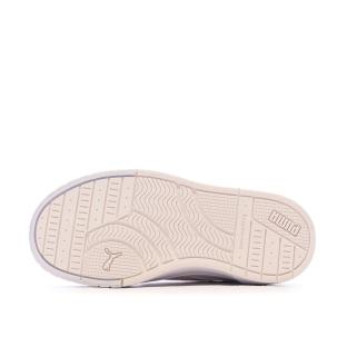 Basket Blanches/Mauves/Jaunes Fille Puma Carina Mia vue 0