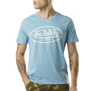 T-shirt Bleu/Crème Homme Von Dutch TYRON pas cher