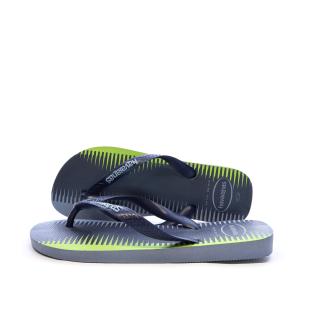 Tongs Marine/Vert Homme Havaianas Trend Logo pas cher