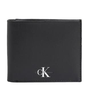 Portefeuille Noir Calvin Klein Jeans Soft Bifold pas cher