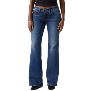 Jean Flare Bleu Foncé Femme Levi's Superlow vue 0