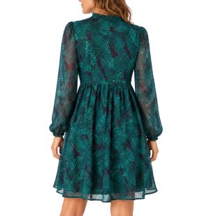 Robe Verte Femme Freeman Porter Rayane Checkers vue 0