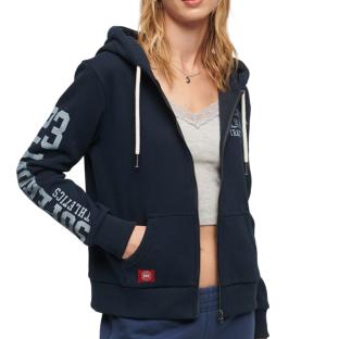 Sweat Zippé Marine Femme Superdry Athletic pas cher